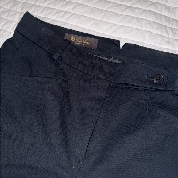 LORO PIANA BLUE COTTON SKINNY TROUSER WOMENS 38 - Picture 8 of 9